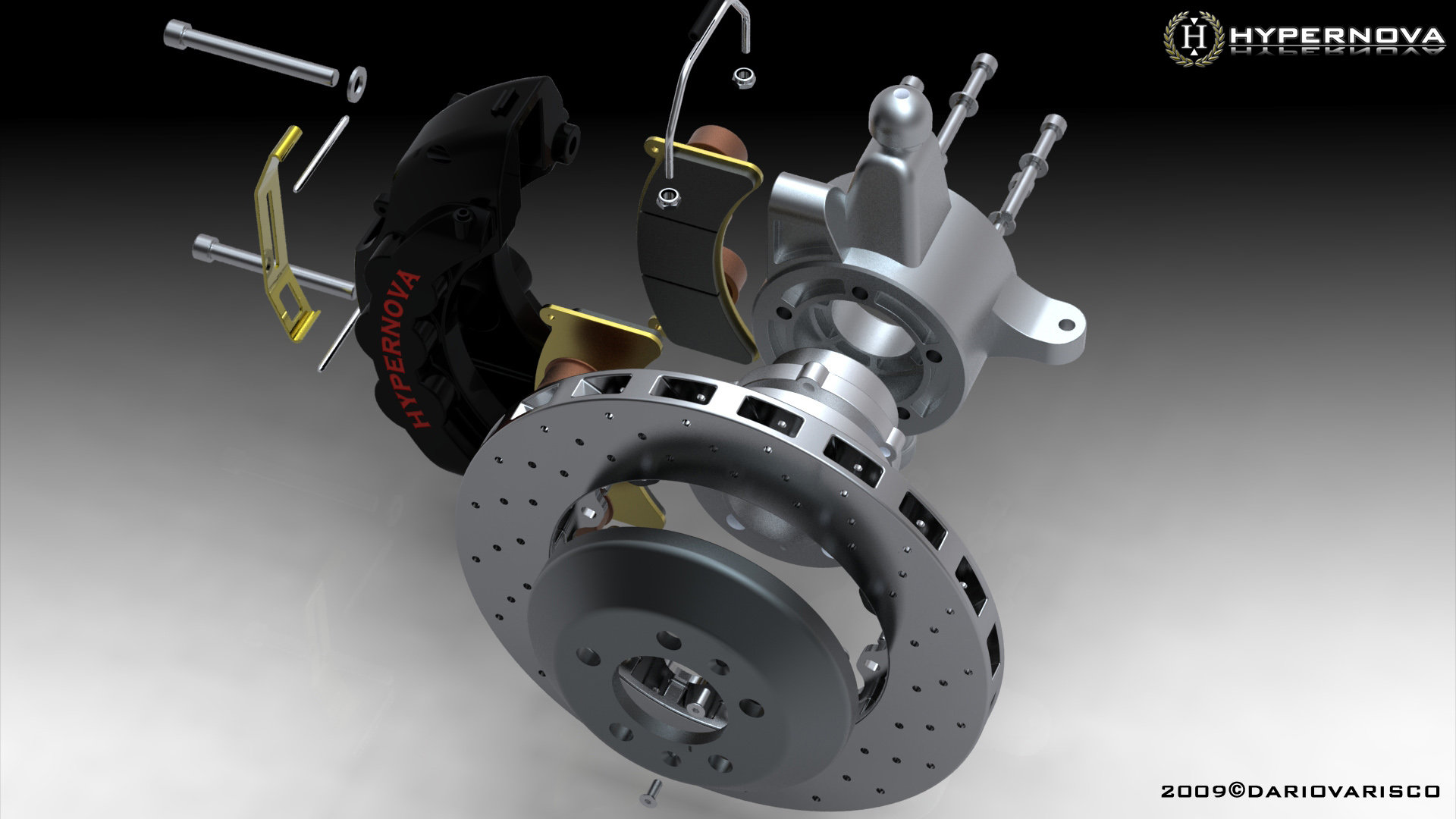 Vista Explodida do Sistema de Freio