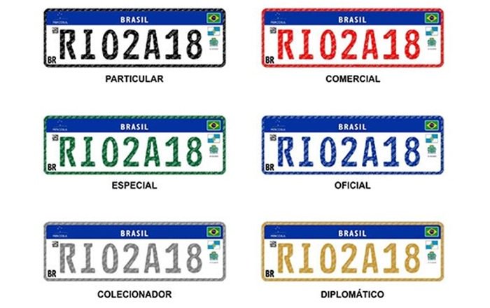 Novos Tipos de Placas Novas