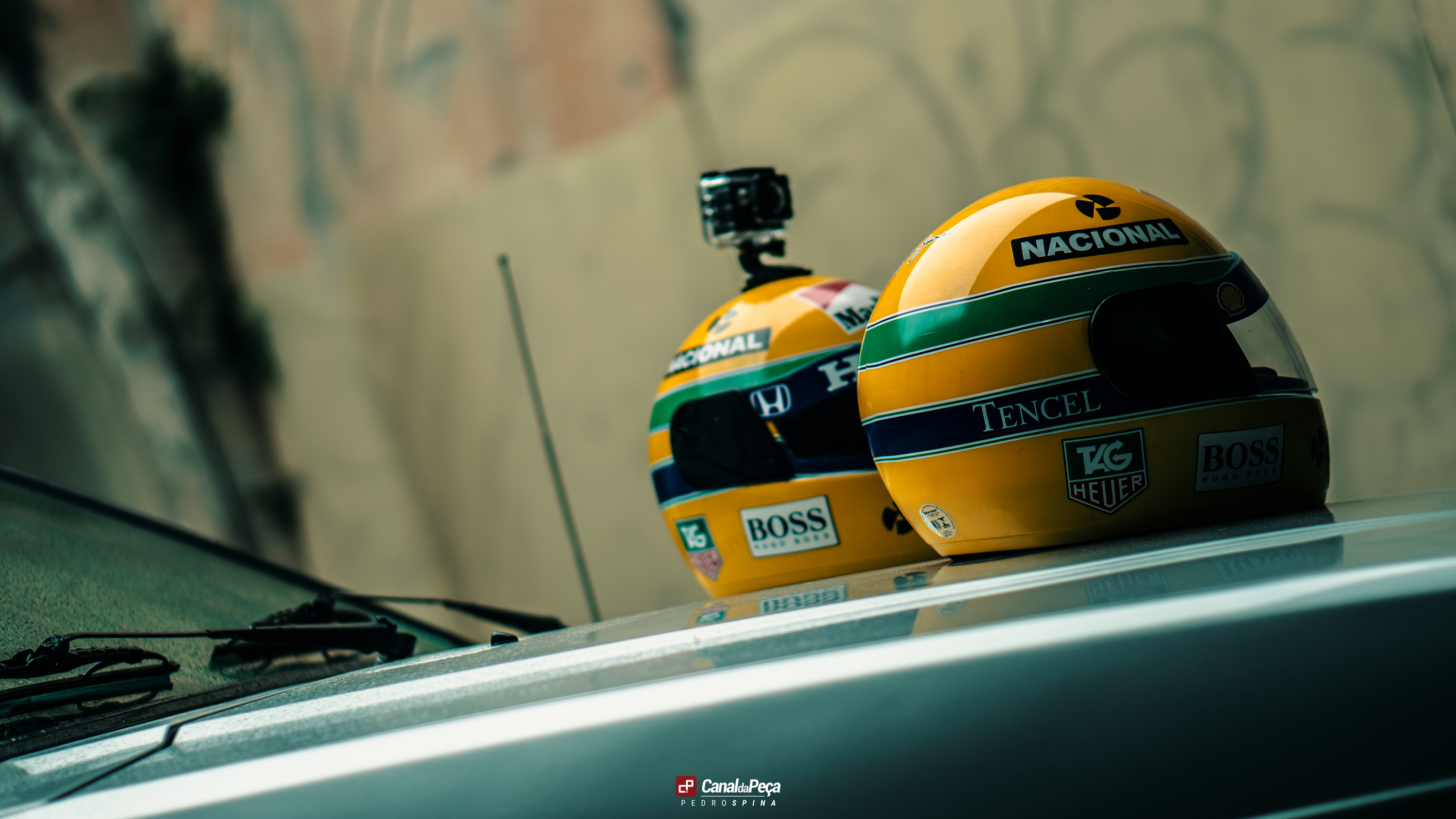 Réplica do Capacete feita por Edmar, em homenagem ao Ayrton Senna