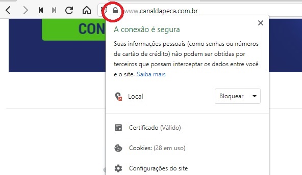 canal da peça é seguro